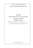 Giáo trình Pháp luật về các vấn đề xã hội (Nghề: Công tác xã hội - Cao đẳng) - Trường Cao đẳng Cộng đồng Kon Tum