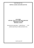 Giáo trình Công tác xã hội trong bệnh viện (Nghề: Công tác xã hội - Cao đẳng) - Trường Cao đẳng Cộng đồng Kon Tum