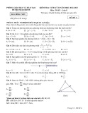 Đề thi học kì 2 môn Toán lớp 8 năm 2022-2023 - Phòng GD&ĐT Núi Thành