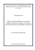 Luận án Tiến sĩ Giáo dục học: Hiệu quả chương trình huấn luyện nhằm cân đối sức mạnh giữa cơ đồng vận và đối vận cho vận động viên Futsal trình độ cao Việt Nam