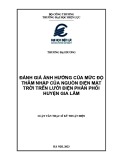 Luận văn Thạc sĩ Kỹ thuật điện: Đánh giá ảnh hưởng của mức độ thâm nhập của nguồn điện mặt trời trên lưới điện phân phối huyện Gia Lâm