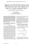 Nghiên cứu, thiết kế mạch ghép vòng hỗn hợp làm việc trên 2 băng tần 1 Ghz và 2.1 Ghz với hệ số chia 11