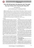 Phát triển đội ngũ giáo viên giảng dạy môn Công nghệ đáp ứng Chương trình trung học phổ thông 2018