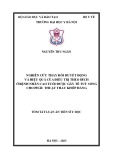 Tóm tắt Luận án Tiến sĩ Y học: Nghiên cứu thay đổi huyết động và hiệu quả của điều trị theo đích ở bệnh nhân cao tuổi được gây tê tủy sống cho phẫu thuật thay khớp háng