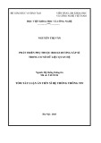 Tóm tắt Luận án Tiến sĩ Hệ thống thông tin: Phát triển phụ thuộc Boole dương xấp xỉ trong cơ sở dữ liệu quan hệ