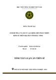 Tóm tắt Luận án Tiến sĩ Quản trị nhân lực: Ảnh hưởng của di cư lao động đến phát triển kinh tế trên địa bàn tỉnh Bắc Ninh