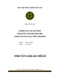 Tóm tắt Luận án Tiến sĩ Khoa học đất: Nghiên cứu các giải pháp giảm phát thải khí nhà kính trong sản xuất lúa tỉnh Thái Bình