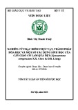 Tóm tắt Luận án Tiến sĩ Dược học: Nghiên cứu đặc điểm thực vật, thành phần hóa học và một số tác dụng sinh học của cây Giảo cổ lam quả dẹt (Gynostemma compressum X.X. Chen & D.R. Liang)