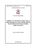 Luận án Tiến sĩ Y học: Nghiên cứu ứng dụng vi phẫu thuật điều trị một số u tầng trước nền sọ bằng đường mở nắp sọ lỗ khóa trên cung mày