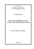 Luận án Tiến sĩ Luật học: Tội lừa đảo chiếm đoạt tài sản từ thực tiễn thành phố Hồ Chí Minh