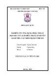 Tóm tắt Luận án Tiến sĩ Y học: Nghiên cứu ứng dụng phẫu thuật nội soi cắt lách điều trị xuất huyết giảm tiểu cầu miễn dịch ở trẻ em