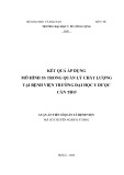 Luận án Tiến sĩ Quản lý bệnh viện: Kết quả áp dụng mô hình 5S trong quản lý chất lượng tại bệnh viện trường Đại học Y Dược Cần Thơ