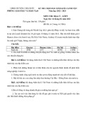 Đề thi học sinh giỏi cấp huyện môn Địa lý lớp 9 năm 2022-2023 có đáp án - Phòng GD&ĐT huyện Châu Đức