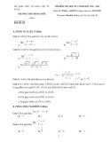 Đề thi học kì 1 môn Toán lớp 11 năm 2023-2024 có đáp án - Trường THPT Bình Chiểu, HCM