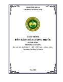 Giáo trình Đảm bảo chất lượng thuốc (Ngành: Dược - Cao đẳng) - Trường Cao đẳng Y tế Sơn La