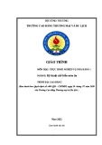 Giáo trình Thực hành nghiệp vụ nhà hàng 1 (Ngành: Kỹ thuật chế biến món ăn - Cao đẳng) - Trường Cao đẳng Thương mại và Du lịch Thái Nguyên