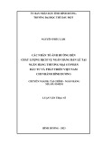 Luận văn Thạc sĩ Tài chính Ngân hàng: Các nhân tố ảnh hưởng đến chất lượng dịch vụ ngân hàng bán lẻ tại Ngân hàng thương mại cổ phần Đầu tư và Phát triển Việt Nam chi nhánh Bình Dương