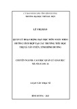 Luận văn Thạc sĩ Quản lí giáo dục: Quản lý hoạt động dạy học môn Toán theo hướng tích hợp tại các trường Tiểu học thị xã Tân Uyên, tỉnh Bình Dương