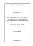 Luận văn Thạc sĩ Quản lí giáo dục: Quản lý hoạt động giáo dục môi trường cho trẻ mẫu giáo ở trường mầm non tại thành phố Thủ Dầu Một, tỉnh Bình Dương