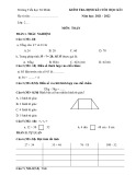 Đề thi học kì 1 môn Toán lớp 2 năm 2021-2022 - Trường Tiểu học Tứ Minh, Hải Dương