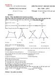 Đề thi học kì 1 môn Toán lớp 8 năm 2023-2024 có đáp án - Trường THCS Chu Văn An, Phú Ninh