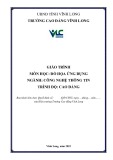 Giáo trình Đồ họa ứng dụng (Ngành: Công nghệ thông tin - Cao đẳng) - Trường Cao đẳng Vĩnh Long