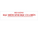 Bài giảng Đặc điểm sinh học cua biển