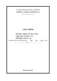 Giáo trình Bệnh cây đại cương (Ngành: Bảo vệ thực vật - Trung cấp) - Trường Cao đẳng nghề Đà Lạt