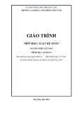 Giáo trình Luật kế toán (Ngành: Kế toán - Cao đẳng) - Trường Cao đẳng Cộng đồng Kon Tum