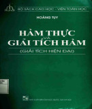 Giải tích hiện đại - Hàm thực và giải tích hàm: Phần 1