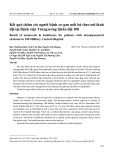 Kết quả chăm sóc người bệnh xơ gan mất bù theo mô hình đội tại Bệnh viện Trung ương Quân đội 108