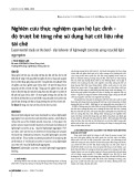 Nghiên cứu thực nghiệm quan hệ lực dính - độ trượt bê tông nhẹ sử dụng hạt cốt liệu nhẹ tái chế