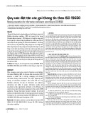 Quy ước đặt tên các gói thông tin theo ISO 19650