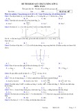 Đề thi khảo sát chất lượng môn Toán lớp 12 năm 2023-2024 có đáp án - Trường THPT Kiến Thụy