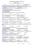 Đề thi khảo sát chất lượng môn Vật lí lớp 12 năm 2023-2024 có đáp án - Trường THPT Kiến Thụy
