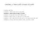 Bài giảng môn Cơ học đất - Chương 2: Tính chất cơ học của đất