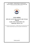 Giáo trình Quản trị cơ sở dữ liệu với SQL Server (Nghề: Công nghệ thông tin - Trung cấp) - Trường Trung cấp Công nghệ và Du lịch Hà Nội