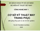 Bài giảng Công nghệ may 1: Bài 2 - TS. Hồ Thị Minh Hương