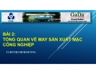 Bài giảng Công nghệ may 2: Bài 2 - TS. Hồ Thị Minh Hương