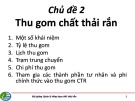 Bài giảng Quản lý tổng hợp chất thải rắn: Chủ đề 2 - Thu gom chất thải rắn