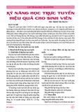 Kỹ năng học trực tuyến hiệu quả cho sinh viên