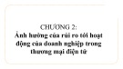 Bài giảng Quản trị rủi ro trong thương mại điện tử: Chương 2 - Ảnh hưởng của rủi ro tới hoạt động của doanh nghiệp trong thương mại điện tử