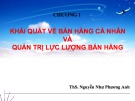 Bài giảng Quản trị lực lượng bán hàng: Chương 1 - ThS. Nguyễn Như Phương Anh