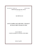 Luận án Tiến sĩ Quản lý đô thị và công trình: Quản lý không gian, kiến trúc, cảnh quan đô thị ven biển tỉnh Quảng Ninh