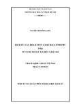 Tóm tắt Luận án Tiến sĩ Khoa học Lịch sử: Kinh tế, văn hóa huyện Lâm Thao (tỉnh Phú Thọ) từ cuối thế kỷ XIX đến năm 1945