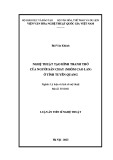 Luận án Tiến sĩ Nghệ thuật: Nghệ thuật tạo hình tranh thờ của người Sán Chay (nhóm Cao Lan) ở tỉnh Tuyên Quang