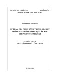 Luận án Tiến sĩ Quản lý đô thị và công trình: Sự tham gia của cộng đồng trong quản lý không gian công cộng tại các khu chung cư cũ ở Hà Nội