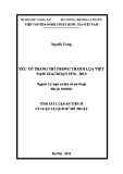 Tóm tắt Luận án Tiến sĩ Lý luận và lịch sử mỹ thuật: Yếu tố trang trí trong tranh lụa Việt Nam giai đoạn 1976 - 2015