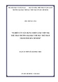 Luận án Tiến sĩ Giáo dục học: Nghiên cứu xây dựng chiến lược tiếp thị thể thao Trường Đại học Thể dục Thể thao Thành Phố Hồ Chí Minh