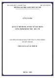 Tóm tắt Luận án Tiến sĩ Quản lý đô thị và công trình: Quản lý rủi ro dự án đầu tư xây dựng công trình bệnh viện - Bộ Y tế